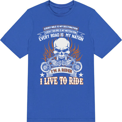 Unisex Motorbike Riders T-Shirt - Ride with Passion & Purpose