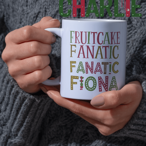 Shop the Personalized Christmas Mug for Fruitcake Enthusiasts - Double-Sided Print