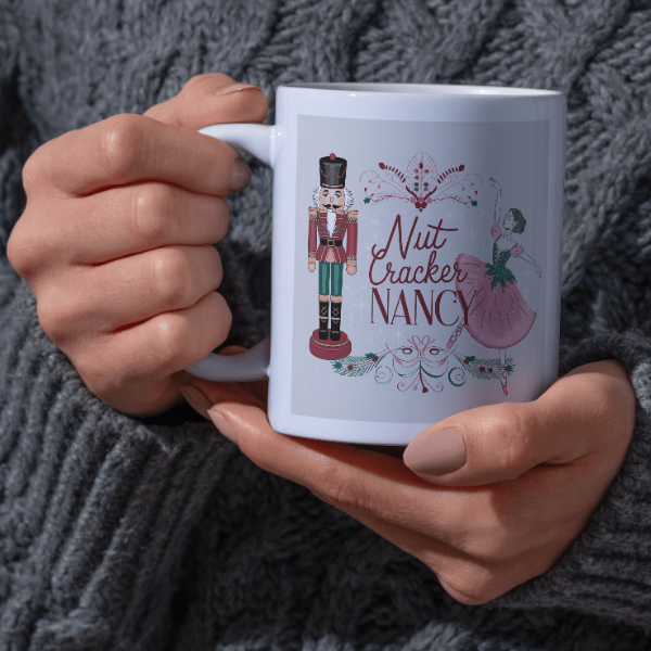 Shop the Nutcracker Nancy V2 Personalized Christmas Mug – Double-Sided Print