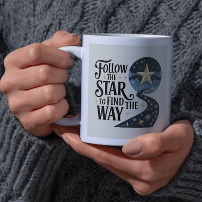 Shop the "Follow the Star" Christmas Mug - Double-Sided Festive Design