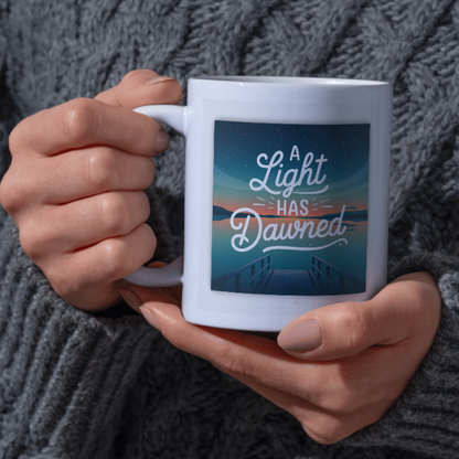 Shop the "A Light Has Dawned" Christmas Mug - Double-Sided Print for Festive Cheer