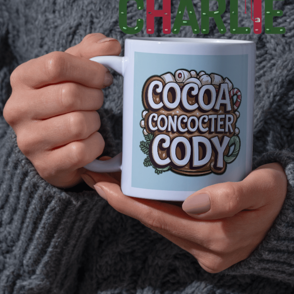 Shop the Personalized Cocoa Concocter Cody Christmas Mug - Double-Sided Print