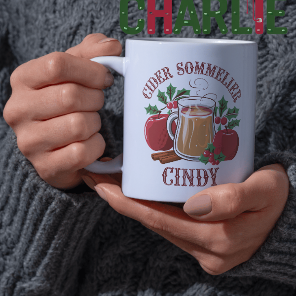 Shop Personalized Holly Jolly Hannah Christmas Mug - Double-Sided Print