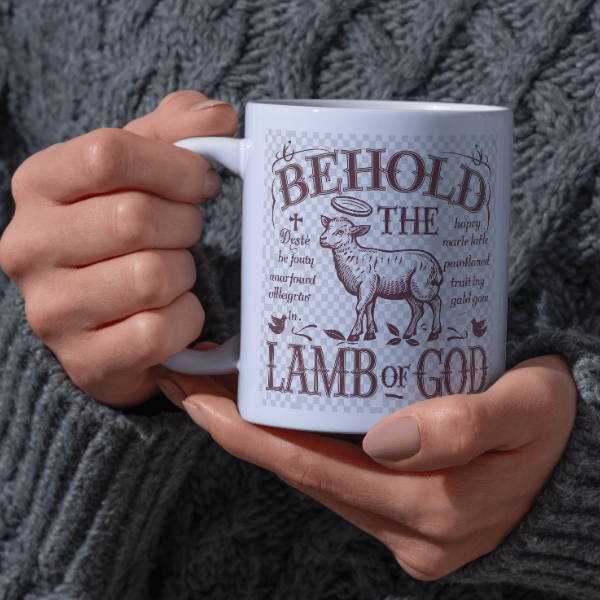 Shop the "Behold the Lamb of God" Christmas Mug - Double-Sided Print