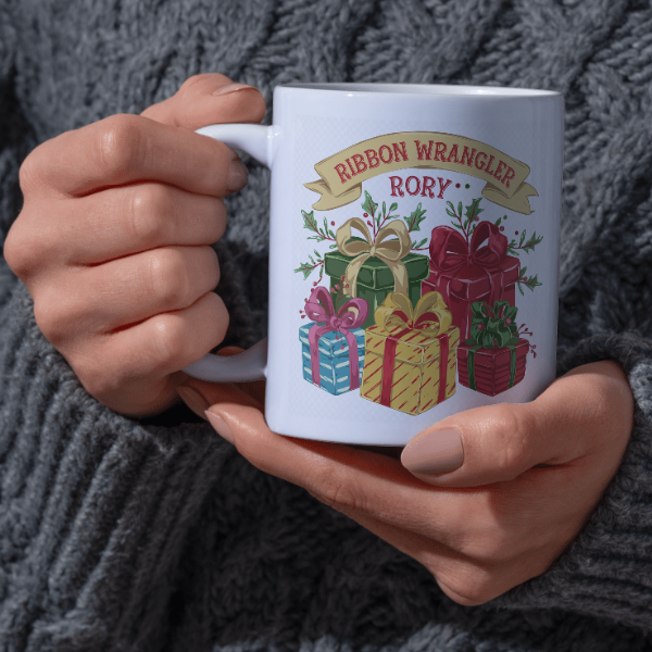 Shop the Ribbon Wrangler Rory Personalized Christmas Mug – Double-Sided Print