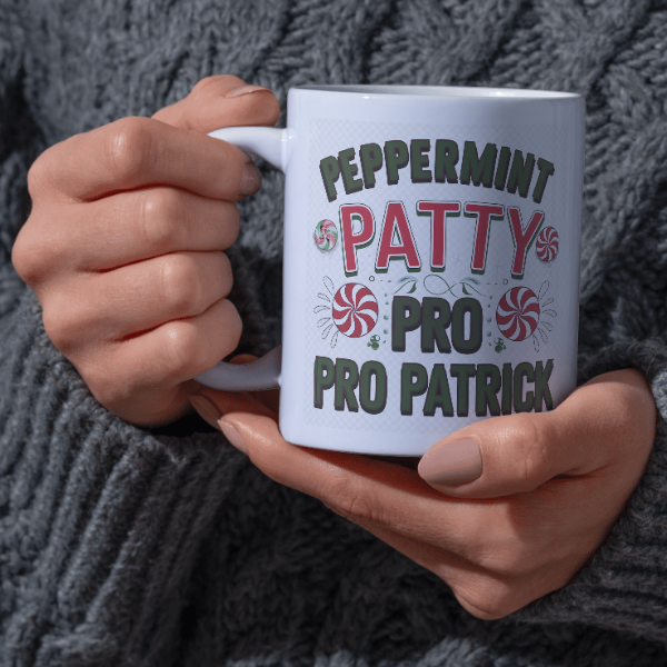 Shop the Peppermint Patty Pro Patrick V2 Personalized Christmas Mug - Double-Sided Print