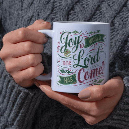 Shop the Joy to the World Christmas Mug – Double-Sided Print Featuring "The Lord Has Come"