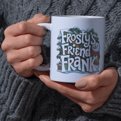 Shop Personalized Frosty's Friend Frank Christmas Mug - Double-Sided Print