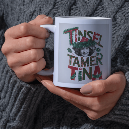 Shop the Personalized "Tinsel Tamer Tina" Christmas Mug - Double-Sided Print