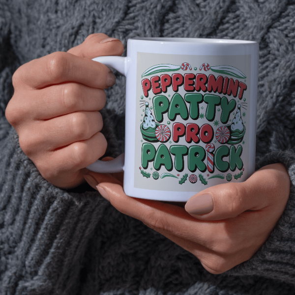 Shop the Personalized Peppermint Patty Pro Patrick Christmas Mug – Double-Sided Print