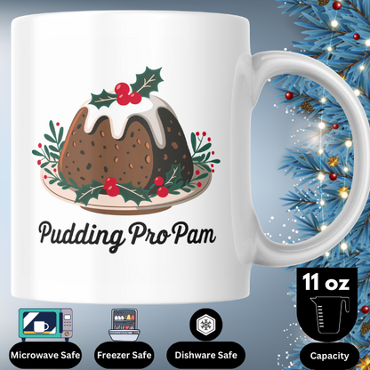 Shop the Pudding Pro Pam Personalized Christmas Mug - Double-Sided Print for Festive Cheer