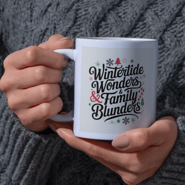 Shop the Wintertide Wonders & Family Blunders Christmas Mug - Double-Sided Print for Festive Cheer