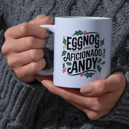 Shop Personalized Christmas Mug for Eggnog Enthusiasts - Double-Sided Print