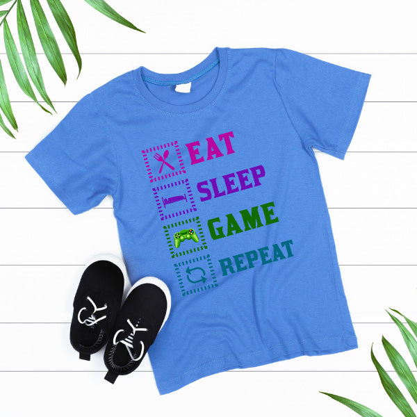 Eat Sleep Game Repeat T-Shirt | Premium Unisex Gaming Tee