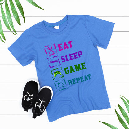 Eat Sleep Game Repeat T-Shirt | Premium Unisex Gaming Tee