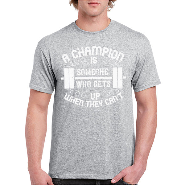 "A Champion Is Someone" Unisex T-Shirt | Fitness Focus