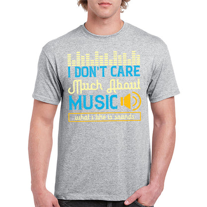 "I Don't Care About Music" Unisex T-Shirt | Music Lover's Tee