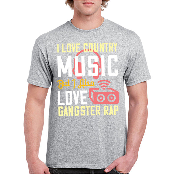 I Love Country & Gangster Rap T-Shirt | Unisex Music Tee