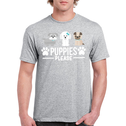 Unisex Dog Lover T-Shirt - Puppies Please Collection