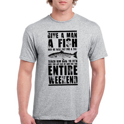 "Give A Man A Fish" Unisex T-Shirt | Ideal for Fishing Fans