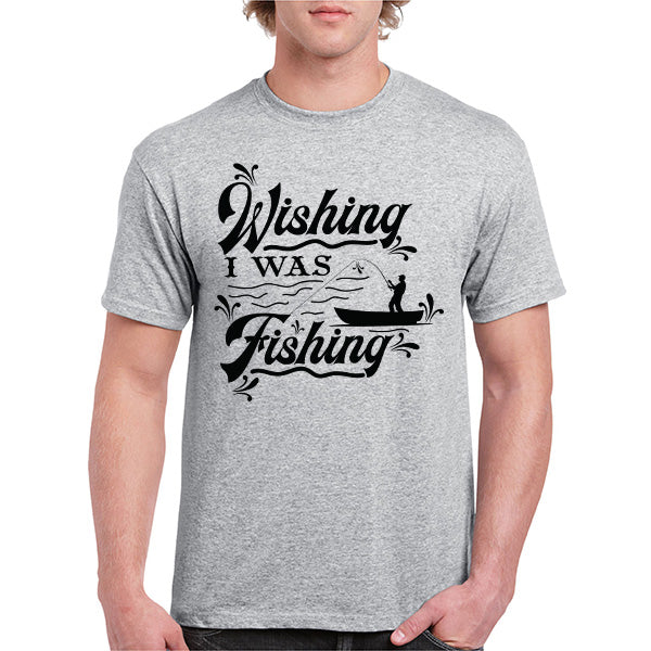 "Wishing I Was Fishing" Unisex T-Shirt | Ideal for Anglers