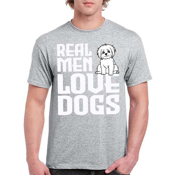 "Real Men Love Dogs" Unisex T-Shirt | Ideal for Dog Lovers