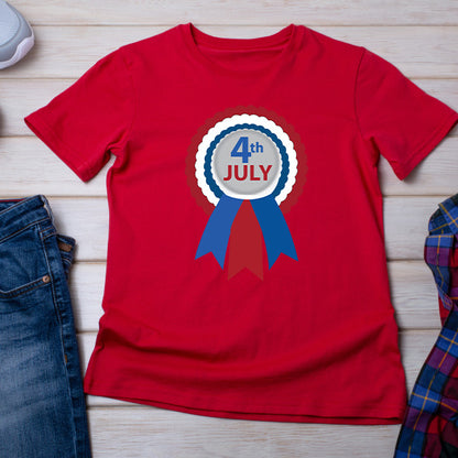 Patriotic Unisex T-Shirt for Fourth of July Equestrian Fun