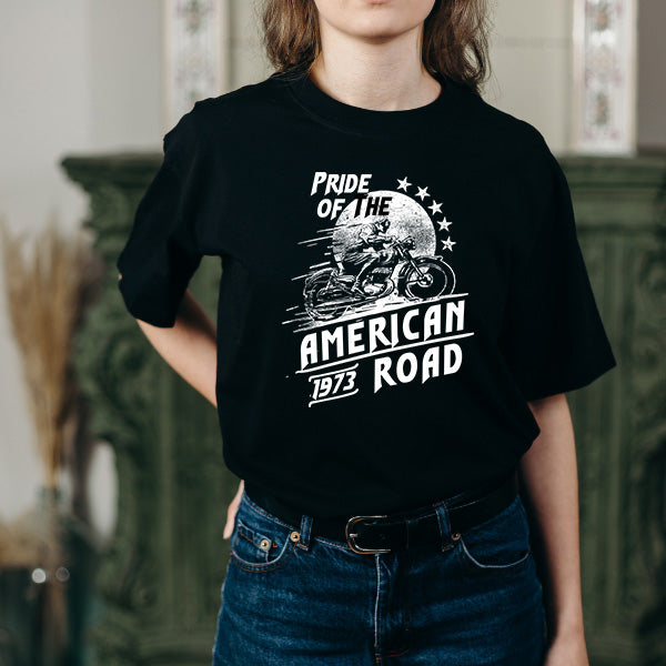 American 1973 Road Unisex T-Shirt | Motorcycle Enthusiast Tee