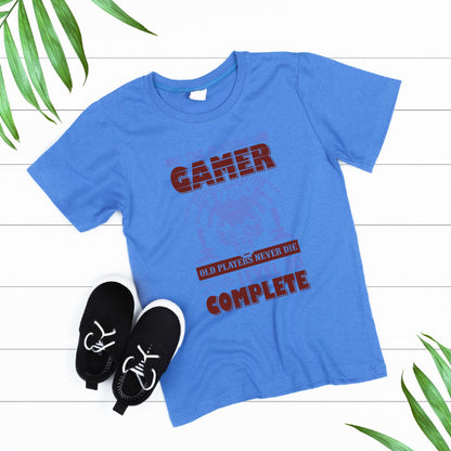 Classic Gamer T-Shirt - "Old Players Never Die" | Premium Apparel