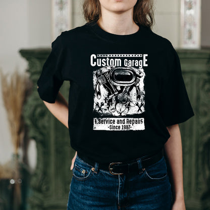 Custom Garage Repair T-Shirt | Unisex Motorcycle Enthusiast Tee