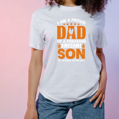 Proud Dad of Awesome Son T-Shirt | Dad's Favorites Collection