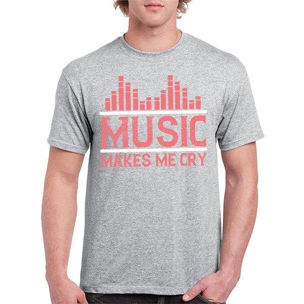 "Music Makes Me Cry" Unisex T-Shirt | Ideal for Music Lovers