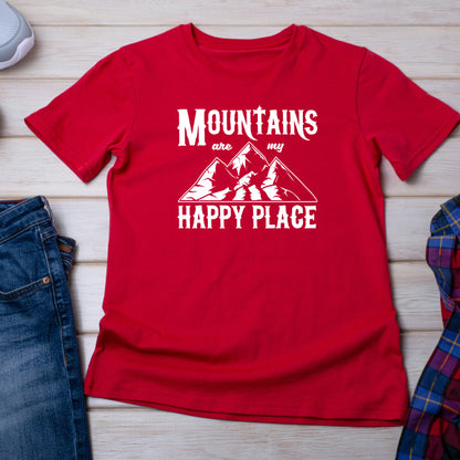 "Mountains Are My Happy Place" T-Shirt | Ideal for Camping