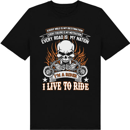 Unisex Motorbike Riders T-Shirt - Ride with Passion & Purpose