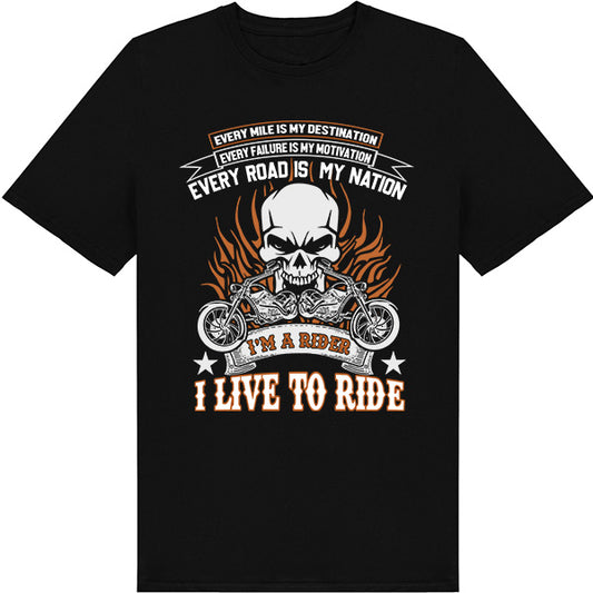 Unisex Motorbike Riders T-Shirt - Ride with Passion & Purpose