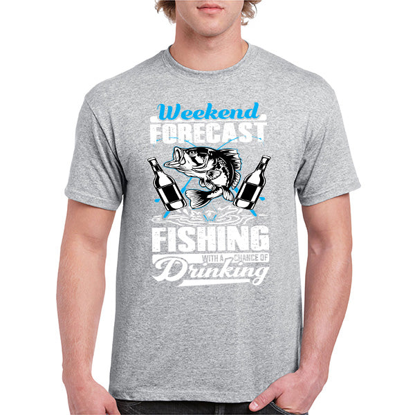 Weekend Forecast Fishing & Drinking T-Shirt | Unisex & Fun