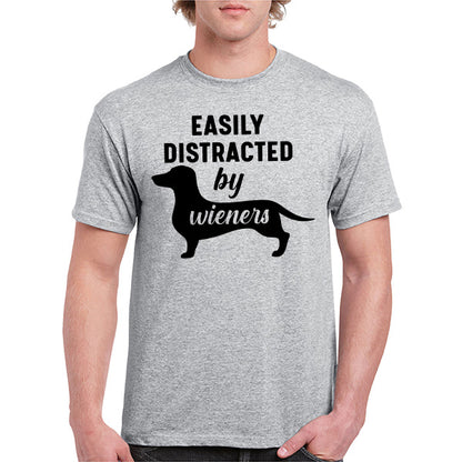 Easily Distracted By Wieners T-Shirt - Perfect for Dog Lovers