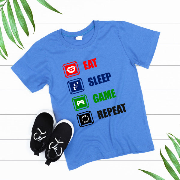 Eat Sleep Game Repeat T-Shirt | Premium Unisex Gaming Tee