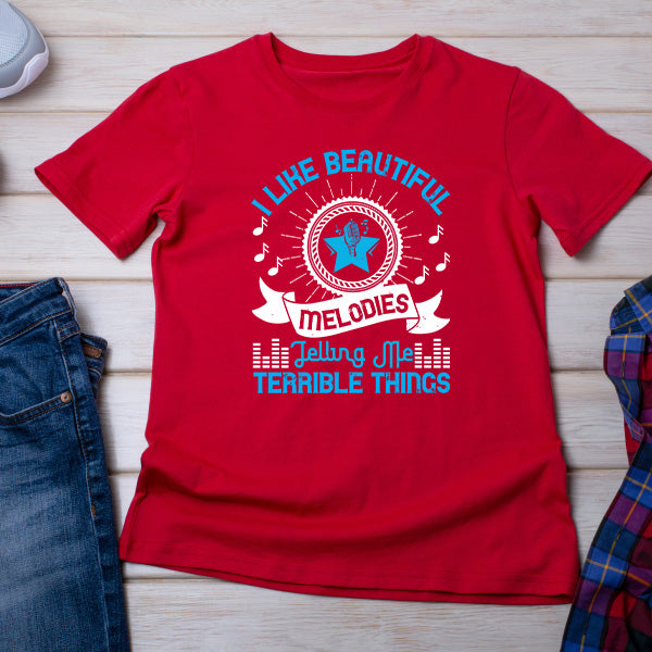 "I Like Beautiful Melodies" Unisex T-Shirt - Music Lovers' Pick