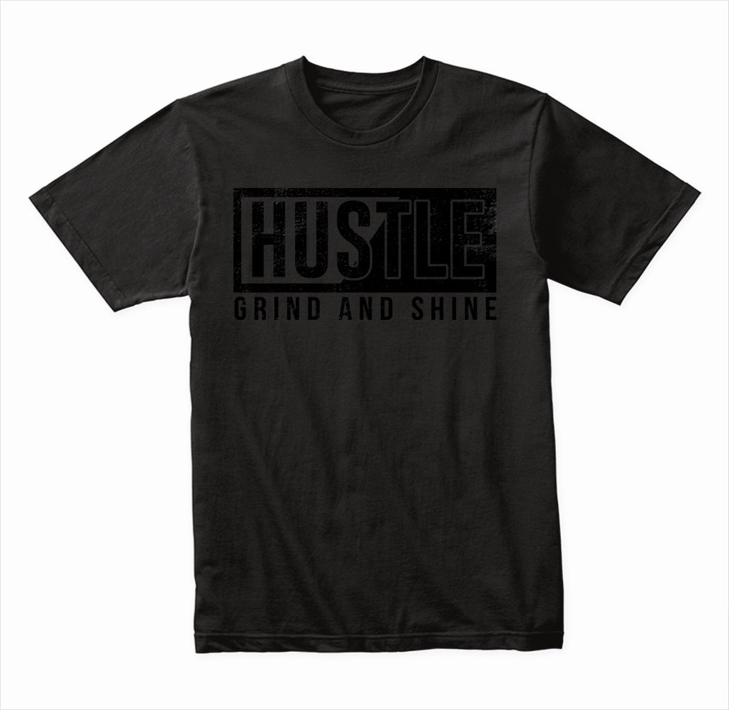 Hustle Grind Shine Unisex T-Shirt | Motivational Equestrian Tee