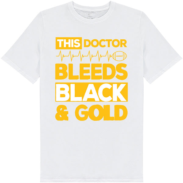 Doctor Bleeds Black & Gold Unisex T-Shirt | Equestrian Apparel