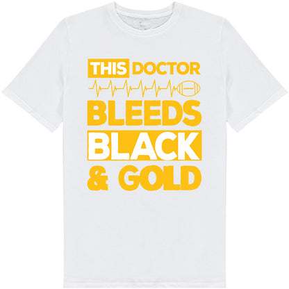 Doctor Bleeds Black & Gold Unisex T-Shirt | Equestrian Apparel