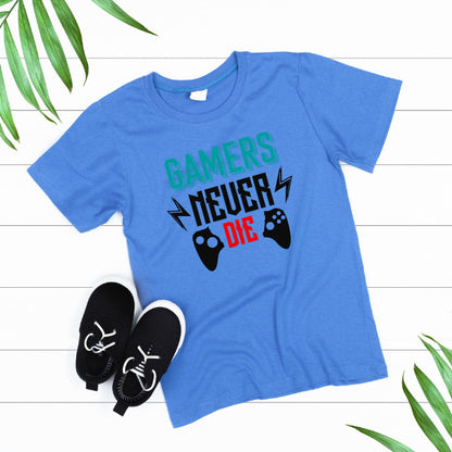 "Gamers Never Die" Unisex T-Shirt | Premium Gaming Tee