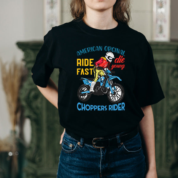 Ride Fast Die Young Choppers T-Shirt | Unisex Motorcycle Tee