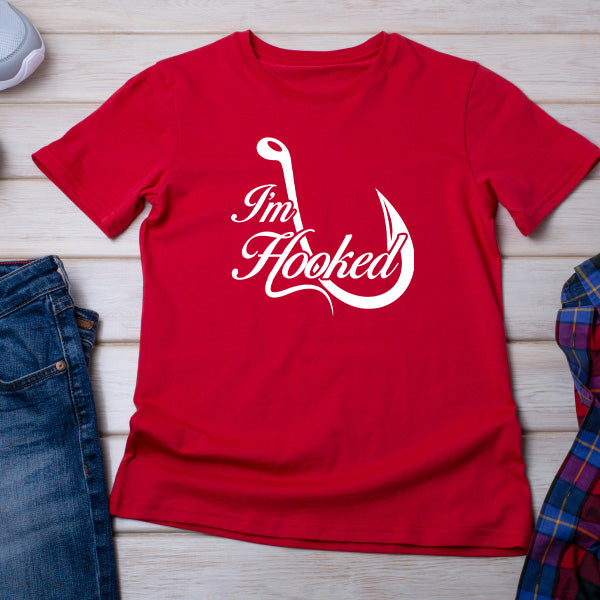 "I Am Hooked" Unisex T-Shirt | Ideal for Fishing Fans