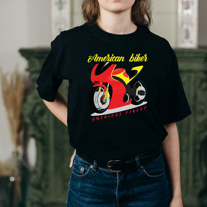 American Biker Unisex T-Shirt | Ideal for Motorcycle Fans