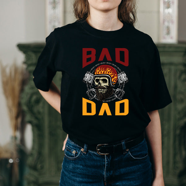 "Bad Dad" Unisex T-Shirt | Ideal for Motorcycle Lovers