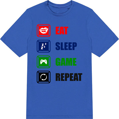 Eat Sleep Game Repeat T-Shirt | Premium Unisex Gaming Tee