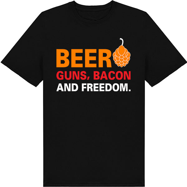 Beer Guns Bacon Freedom T-Shirt | Unisex | Equestrian Apparel