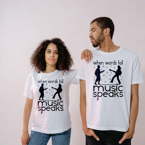 When Words Fail Music Speaks T-Shirt | Unisex Music Tee